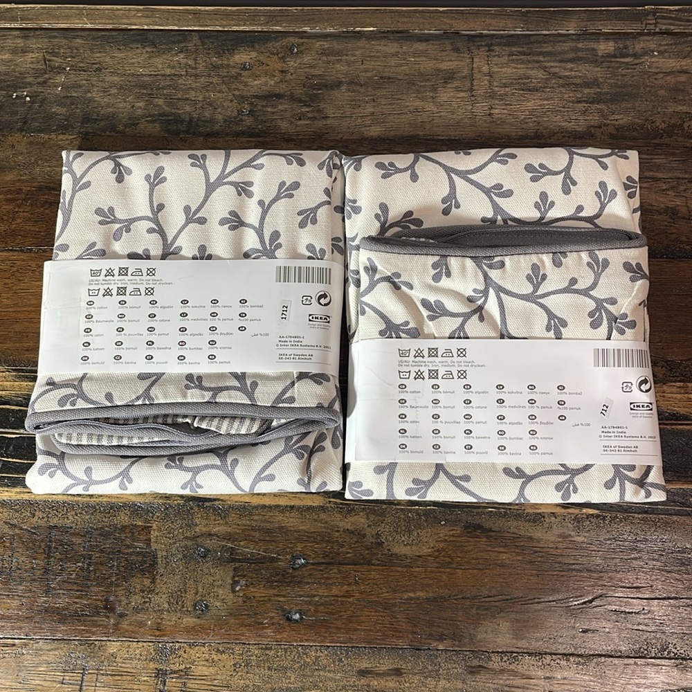 LUNGORT IKEA pillow covers - pair 20” x 20” basic pattern and nice hand feel